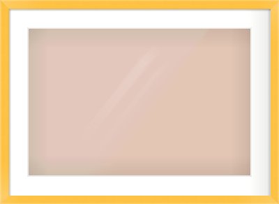 Yellow Paint Flat Frame for 24 × 16in artwork, with Smooth White Single Mount
