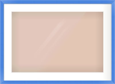 Light Blue Paint Flat Frame for 24 × 16in artwork, with Smooth White Single Mount