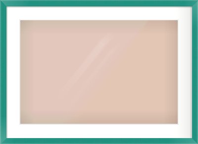 Green Paint Flat Frame for 24 × 16in artwork, with Smooth White Single Mount