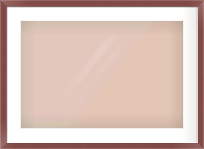 Maroon Paint Flat Frame for 24 × 16in artwork, with Smooth White Single Mount