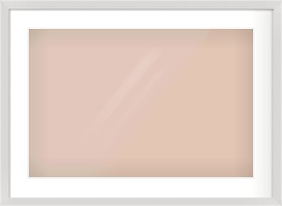 Silver Flat Frame for 24 × 16in artwork, with Smooth White Single Mount