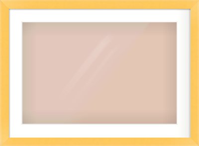 Yellow Paint Flat Frame for 24 × 16in artwork, with Smooth White Single Mount