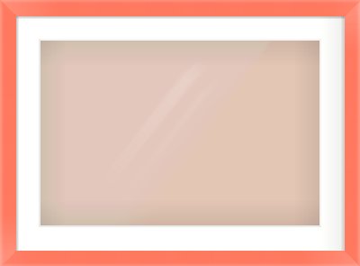 Orange Paint Flat Frame for 24 × 16in artwork, with Smooth White Single Mount