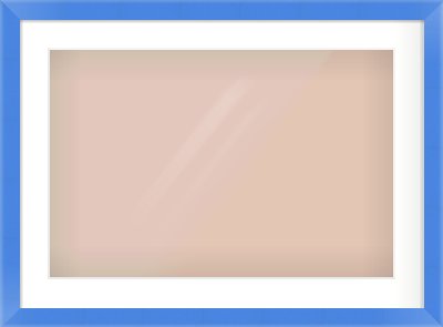 Light Blue Paint Flat Frame for 24 × 16in artwork, with Smooth White Single Mount