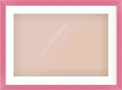 Pink Paint Flat Frame for 24 × 16in artwork, with Smooth White Single Mount