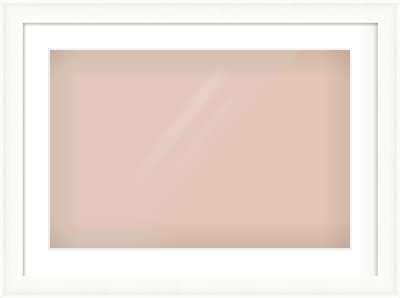 White Spoon Frame for 24 × 16in artwork, with Smooth White Single Mount