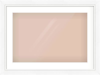 White Reverse Frame for 24 × 16in artwork, with Smooth White Single Mount