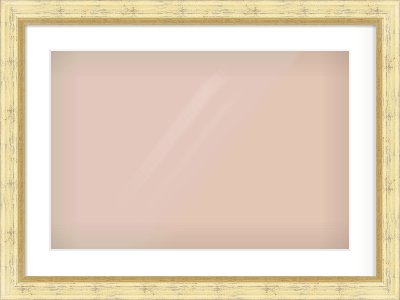 Gold Reverse Frame for 24 × 16in artwork, with Smooth White Single Mount
