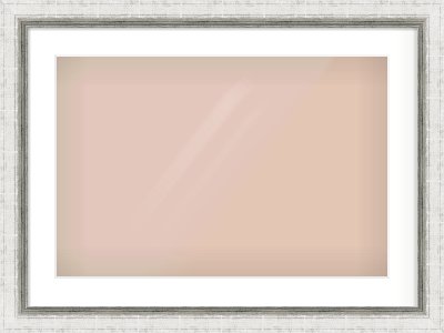 Silver Reverse Frame for 24 × 16in artwork, with Smooth White Single Mount
