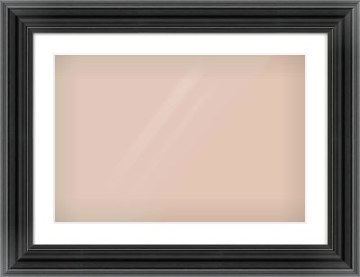 Black Spoon Frame for 24 × 16in artwork, with Smooth White Single Mount