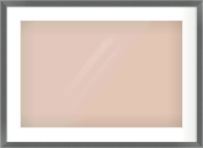 Dark Grey Flat Frame for 24 × 16in artwork, with Smooth White Single Mount