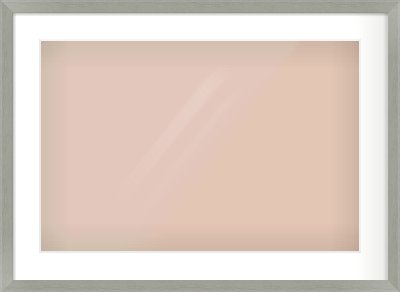 Pale Grey Flat Frame for 24 × 16in artwork, with Smooth White Single Mount