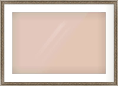 Silver Scoop Frame for 24 × 16in artwork, with Smooth White Single Mount