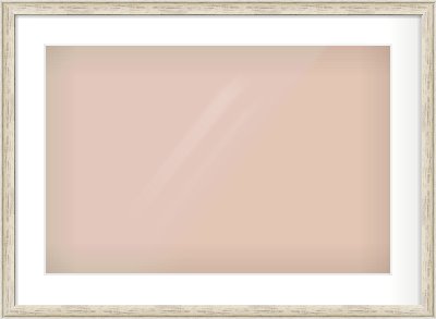 Champagne Silver with Black Sides Cushion Frame for 24 × 16in artwork, with Smooth White Single Mount