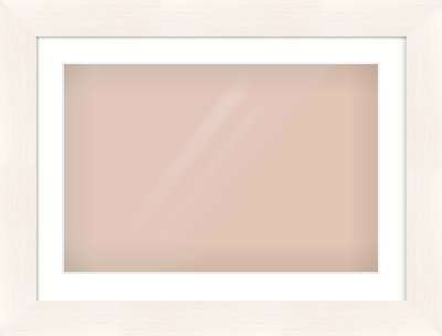 Ivory Driftwood Flat Frame for 24 × 16in artwork, with Smooth White Single Mount