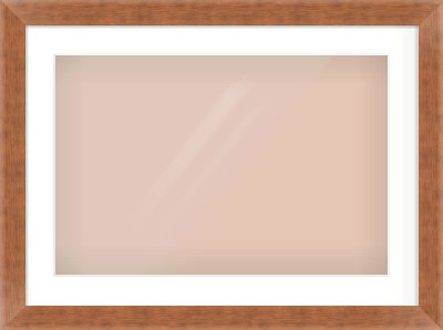 Bronze Flat Frame for 24 × 16in artwork, with Smooth White Single Mount