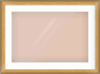 Gold Scoop Frame for 24 × 16in artwork, with Smooth White Single Mount