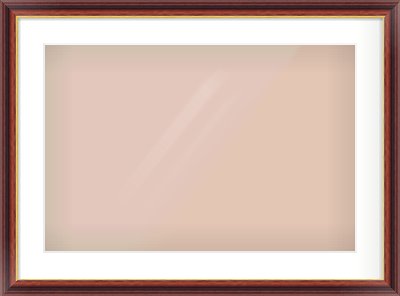 Brown Reverse Frame for 24 × 16in artwork, with Smooth White Single Mount