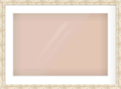 Silver Flat Frame for 24 × 16in artwork, with Smooth White Single Mount