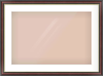 Brown Reverse Frame for 24 × 16in artwork, with Smooth White Single Mount
