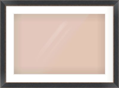 Black Flat Frame for 24 × 16in artwork, with Smooth White Single Mount