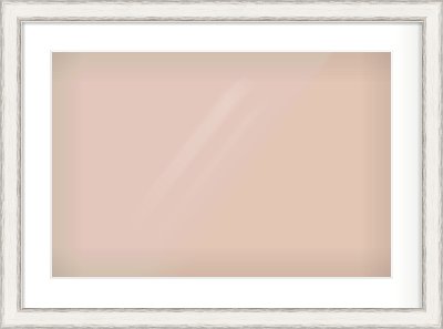 Black/Silver Flat Frame for 24 × 16in artwork, with Smooth White Single Mount