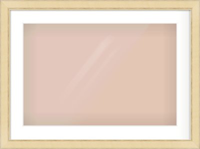 Gold Flat Frame for 24 × 16in artwork, with Smooth White Single Mount