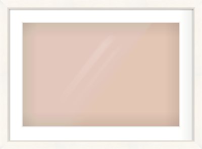 Cream Flat Frame for 24 × 16in artwork, with Smooth White Single Mount