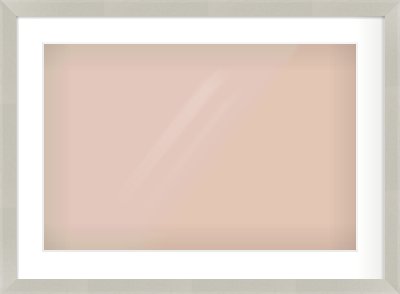 Grey Flat Frame for 24 × 16in artwork, with Smooth White Single Mount