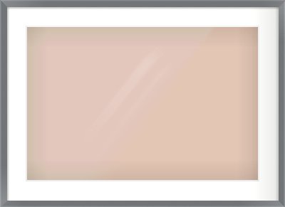 Grey Flat Frame for 24 × 16in artwork, with Smooth White Single Mount