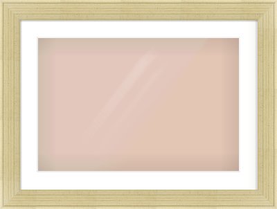 Silver Flat Frame for 24 × 16in artwork, with Smooth White Single Mount