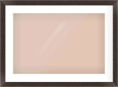 Brown Flat Frame for 24 × 16in artwork, with Smooth White Single Mount