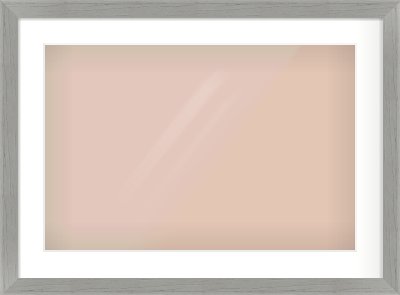 Pale Grey Flat Frame for 24 × 16in artwork, with Smooth White Single Mount