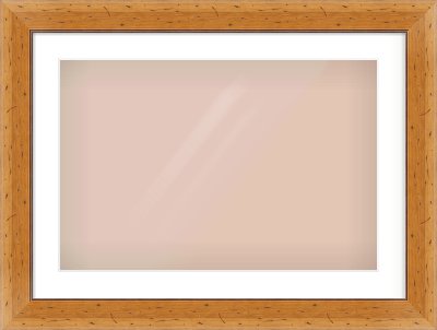 Distressed Pine Reverse Frame for 24 × 16in artwork, with Smooth White Single Mount