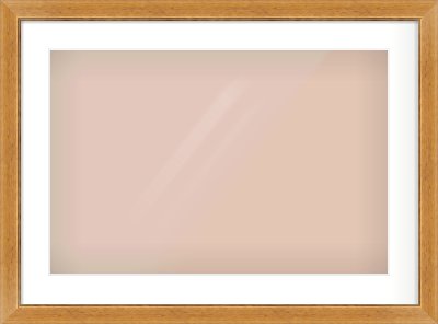 Rustic Medium Oak Reverse Frame for 24 × 16in artwork, with Smooth White Single Mount