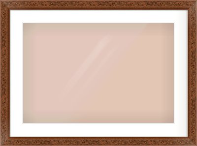 Maroon Decorative Frame for 24 × 16in artwork, with Smooth White Single Mount