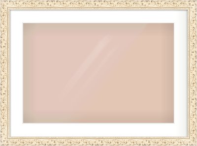White Decorative Frame for 24 × 16in artwork, with Smooth White Single Mount