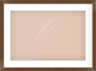 Walnut / Pewter Reverse Frame for 24 × 16in artwork, with Smooth White Single Mount