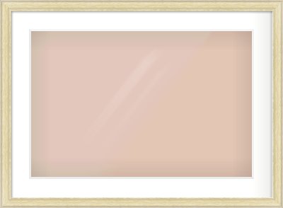 Ivory Reverse Frame for 24 × 16in artwork, with Smooth White Single Mount