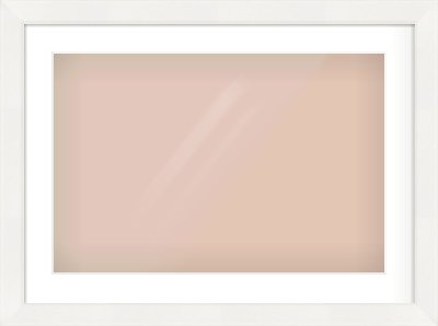 White Beveled Frame for 24 × 16in artwork, with Smooth White Single Mount
