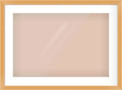 Oak Veneer Flat Frame for 24 × 16in artwork, with Smooth White Single Mount
