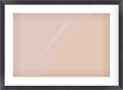 Black Wood Grain Flat Frame for 24 × 16in artwork, with Smooth White Single Mount