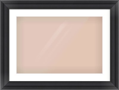 Black Scoop Frame for 24 × 16in artwork, with Smooth White Single Mount