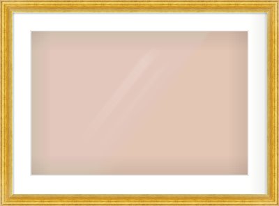 Gold Reverse Frame for 24 × 16in artwork, with Smooth White Single Mount