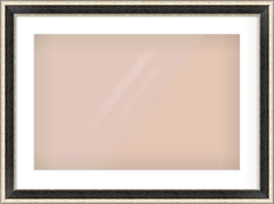Black & Champagne Silver Spoon Frame for 24 × 16in artwork, with Smooth White Single Mount
