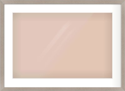 Silver & Black Sided Flat Frame for 24 × 16in artwork, with Smooth White Single Mount