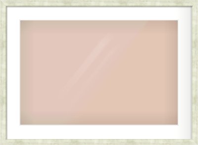 Champagne Flat Frame for 24 × 16in artwork, with Smooth White Single Mount