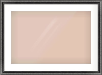 Black Cushion Frame for 24 × 16in artwork, with Smooth White Single Mount