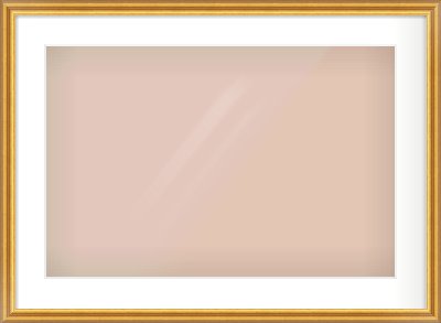 Gold Reverse Frame for 24 × 16in artwork, with Smooth White Single Mount