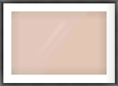 Black Angle Frame for 24 × 16in artwork, with Smooth White Single Mount